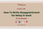 complaint letter for delay in work
