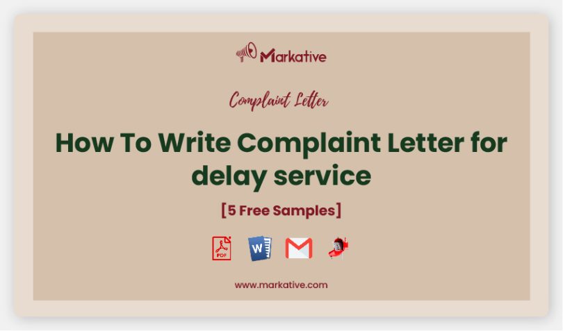 complaint letter for delay service
