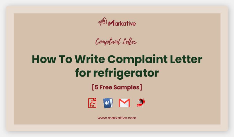 complaint letter for refrigerator