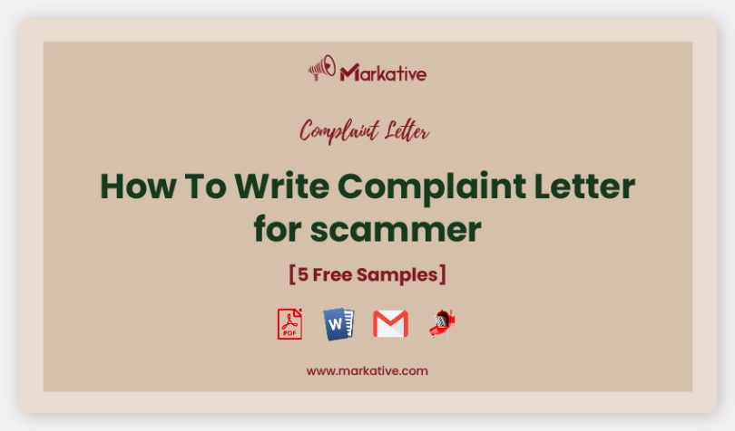 complaint letter for scammer