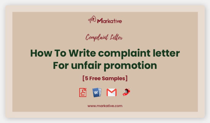 complaint letter for unfair promotion