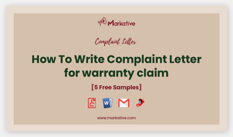 complaint letter for warranty claim