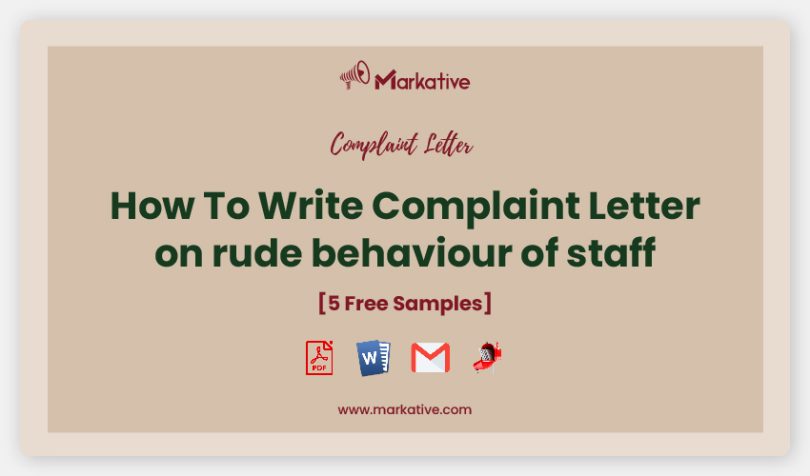 complaint letter on rude behaviour of staff