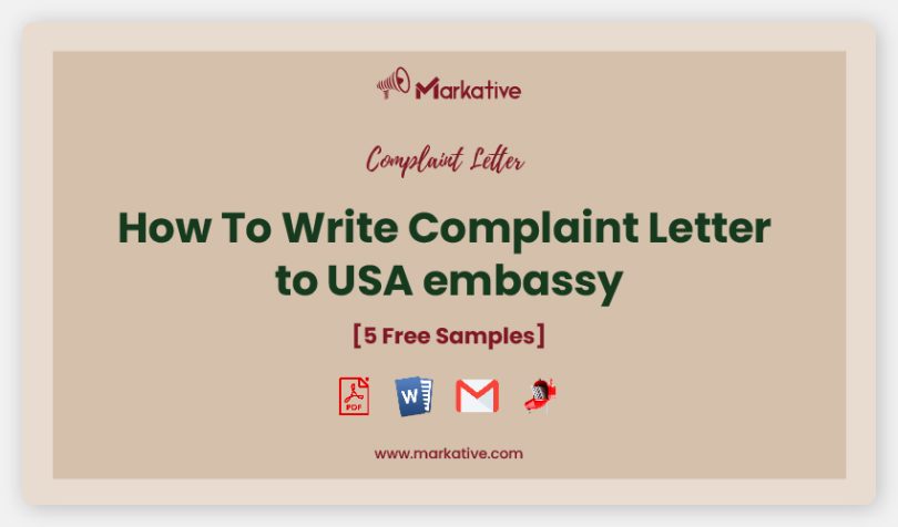 complaint letter to USA embassy
