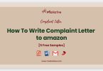 complaint letter to amazon