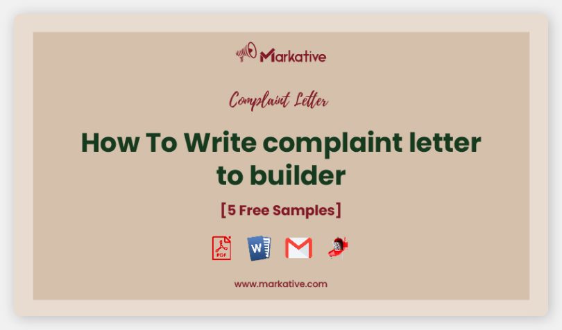 complaint letter to builder