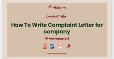 complaint letter to company