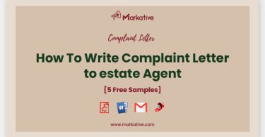 complaint letter to estate Agent