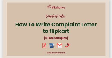 complaint letter to flipkart