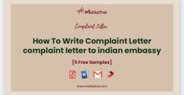 complaint letter to indian embassy