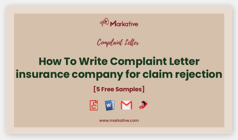 complaint letter to insurance company for claim rejection