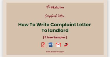 complaint letter to landlord