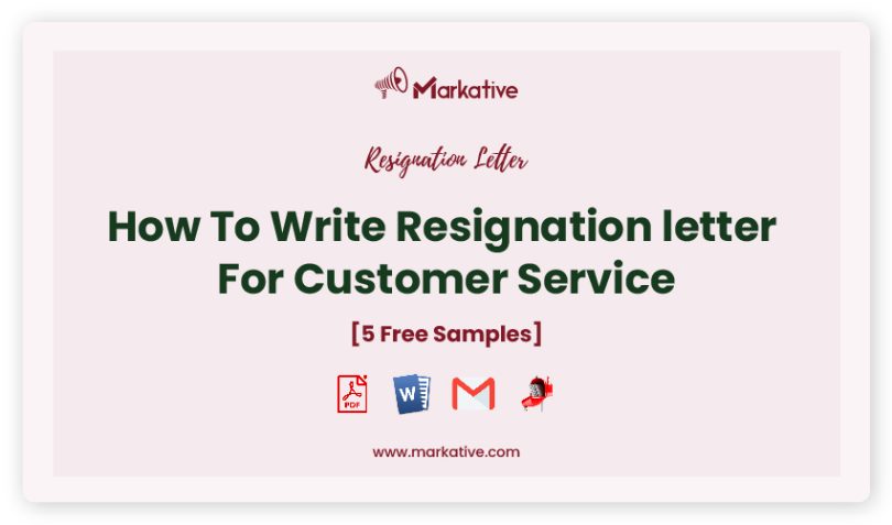 customer service resignation letter