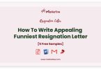 funniest resignation letter