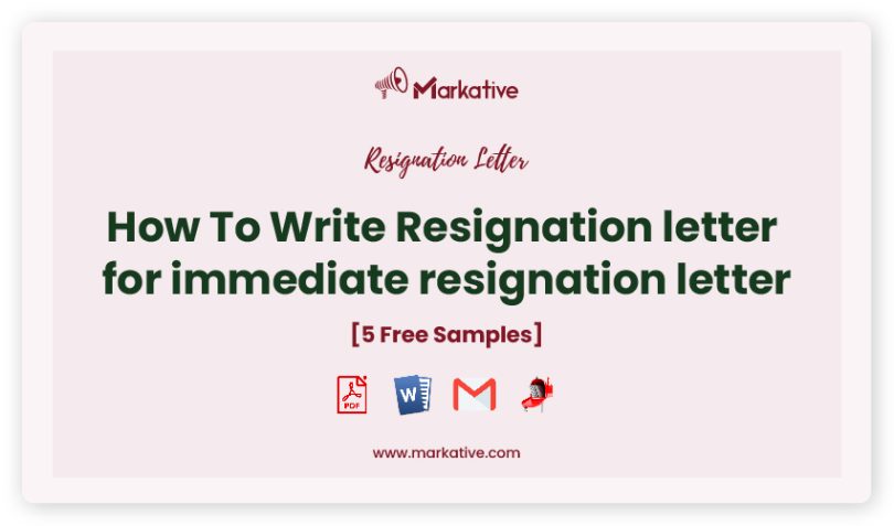 immediate resignation letter