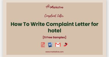 letter of complaint hotel