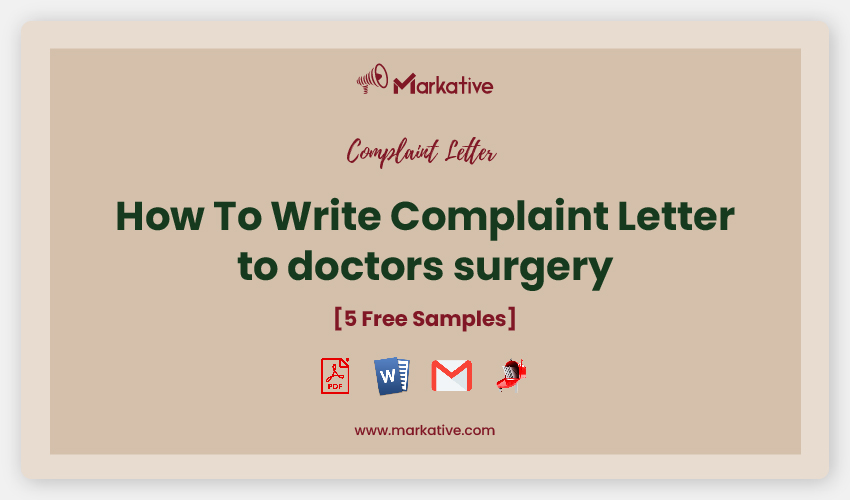 Effective Letter of Complaint to Doctors Surgery [5+ Templates] Markative