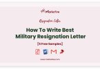 military resignation letter