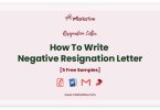 negative resignation letter