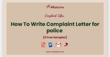 police complaint letter