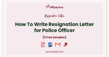 police officer resignation letter