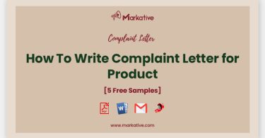 product complaint letter