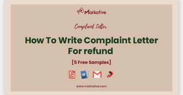 refund complaint letter