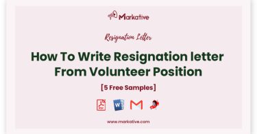 resignation from volunteer position