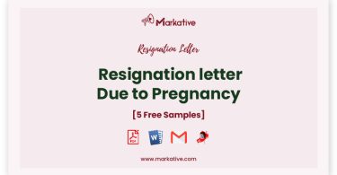 resignation letter Due to Pregnancy
