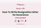 resignation letter asking for severance