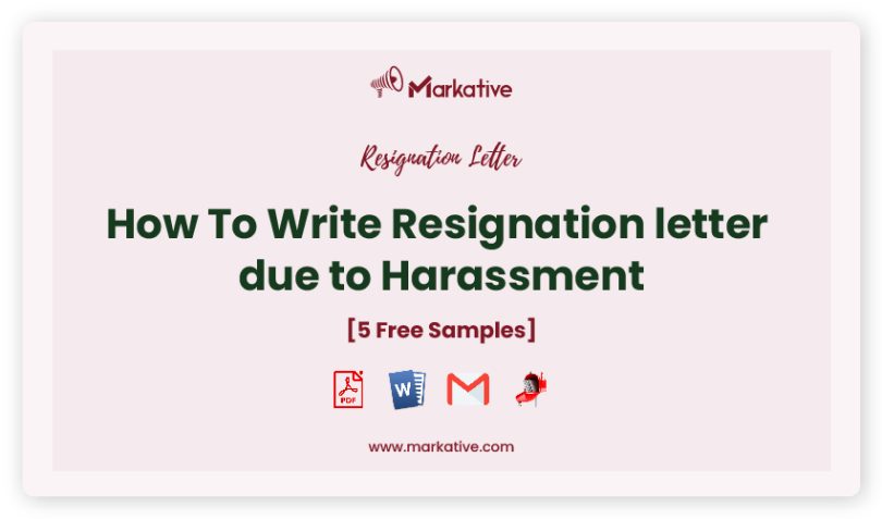resignation letter due to harassment