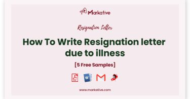 resignation letter due to illness