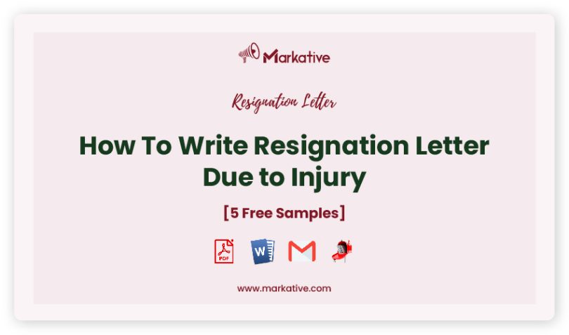 resignation letter due to injury