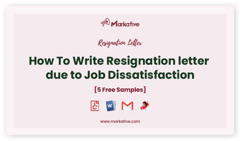 resignation letter due to job dissatisfaction