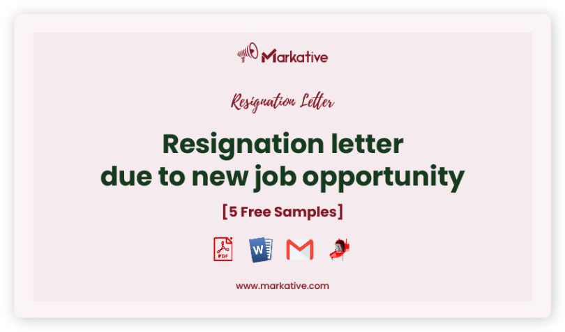 resignation letter due to new job opportunity