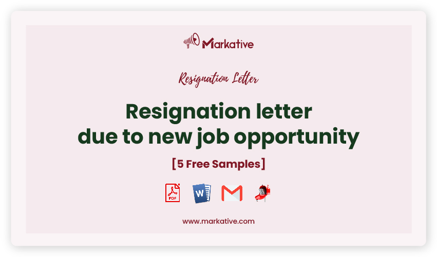 How To Write Great Resignation Letter due to New Job Opportunity [5 ...