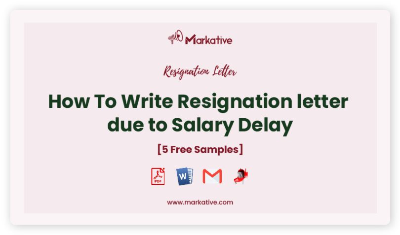 resignation letter due to salary delay