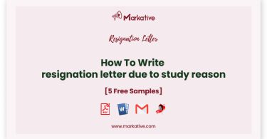resignation letter due to study reason
