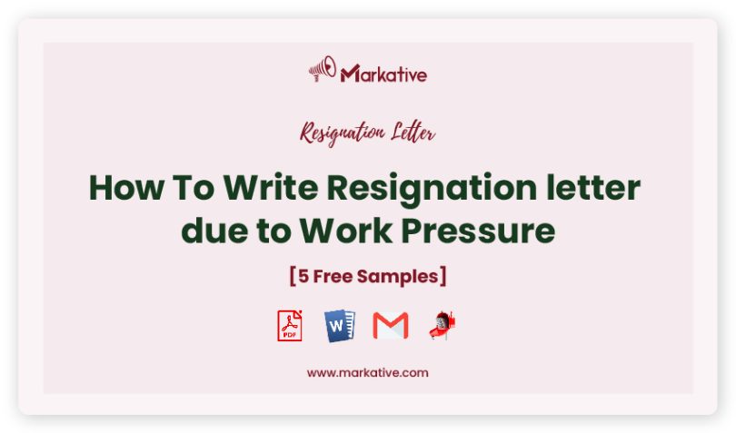 resignation letter due to work pressure