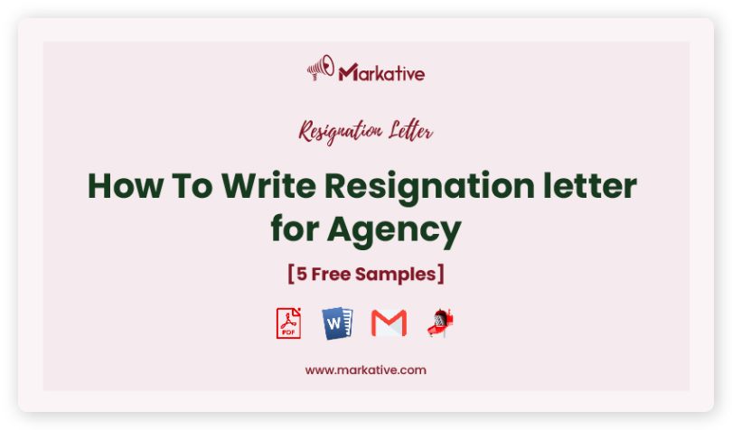 resignation letter for Agency