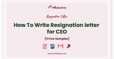 resignation letter for CEO
