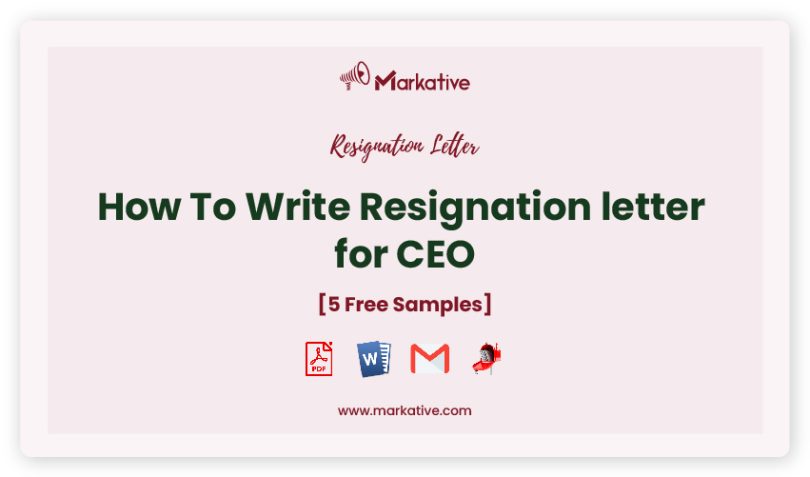 Write A Creative Resignation Letter For CEO 5 Templates Markative