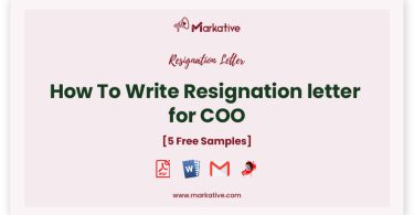 resignation letter for COO