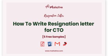resignation letter for CTO