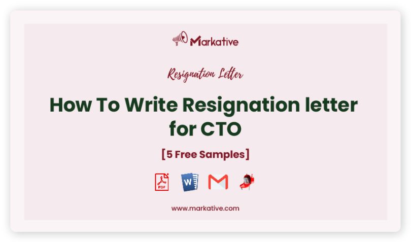 resignation letter for CTO