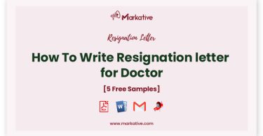 resignation letter for Doctor