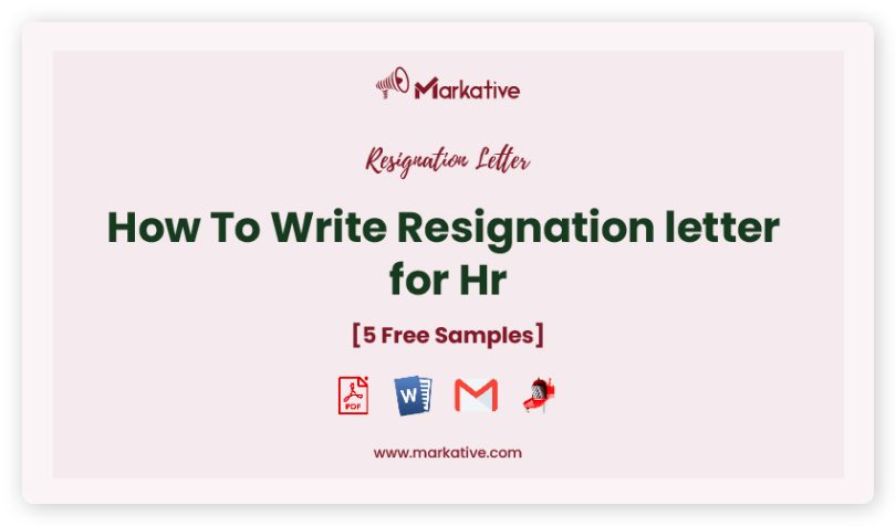 resignation letter for Hr