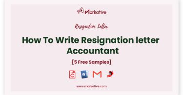 resignation letter for accountant