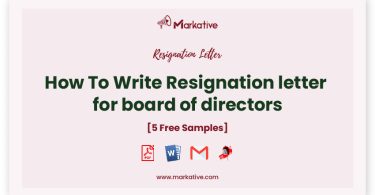 resignation letter for board of directors