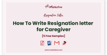 resignation letter for caregiver